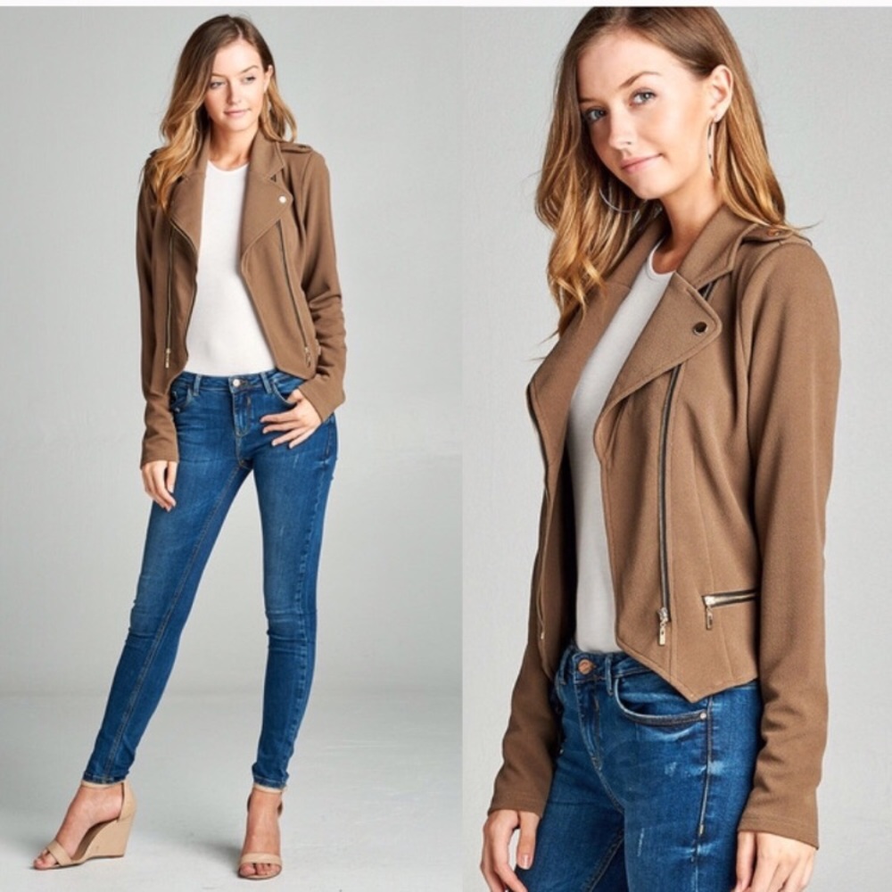 Hot! Moto Jacket in Mocha!